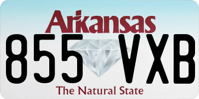 AR license plate 855VXB
