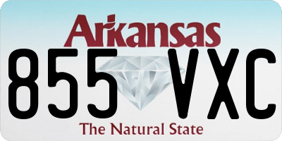 AR license plate 855VXC