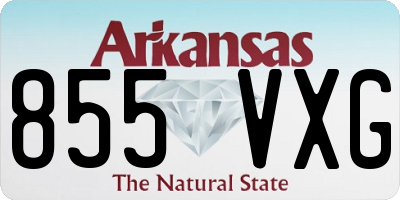 AR license plate 855VXG