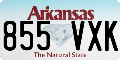 AR license plate 855VXK