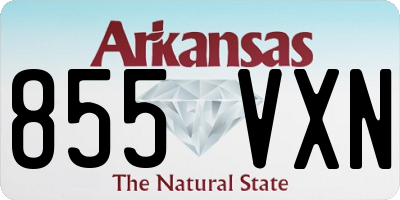 AR license plate 855VXN