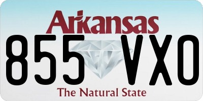 AR license plate 855VXO