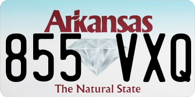 AR license plate 855VXQ