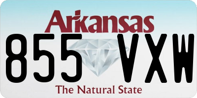 AR license plate 855VXW