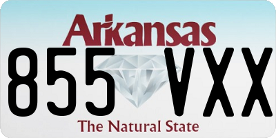 AR license plate 855VXX