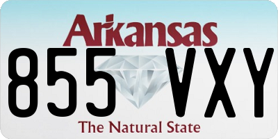 AR license plate 855VXY