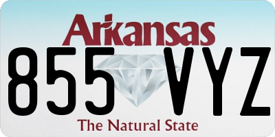 AR license plate 855VYZ