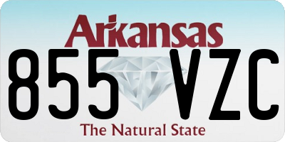 AR license plate 855VZC