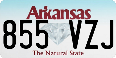 AR license plate 855VZJ