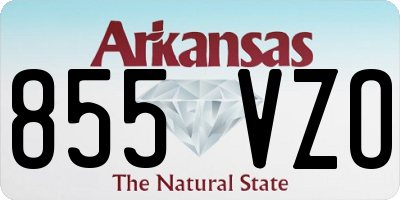 AR license plate 855VZO
