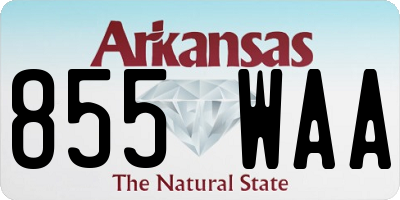 AR license plate 855WAA