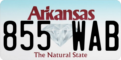AR license plate 855WAB