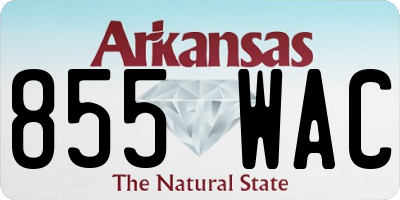 AR license plate 855WAC