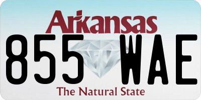 AR license plate 855WAE