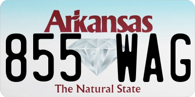 AR license plate 855WAG