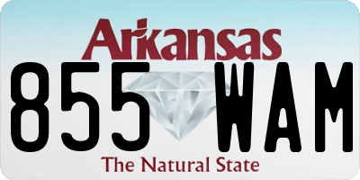 AR license plate 855WAM