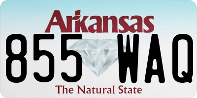 AR license plate 855WAQ