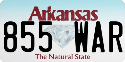 AR license plate 855WAR