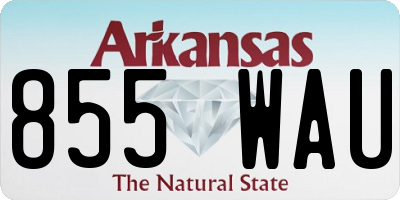 AR license plate 855WAU