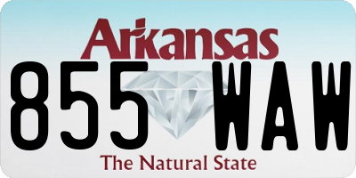 AR license plate 855WAW