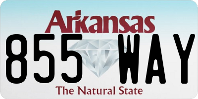 AR license plate 855WAY