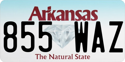 AR license plate 855WAZ