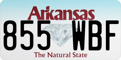 AR license plate 855WBF