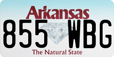 AR license plate 855WBG