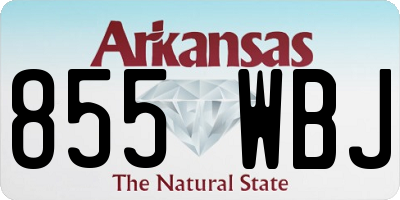 AR license plate 855WBJ