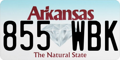 AR license plate 855WBK