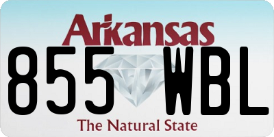 AR license plate 855WBL