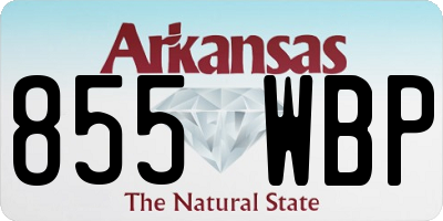 AR license plate 855WBP