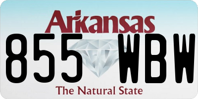 AR license plate 855WBW