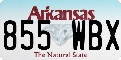 AR license plate 855WBX