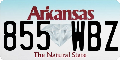 AR license plate 855WBZ