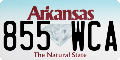 AR license plate 855WCA