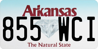 AR license plate 855WCI