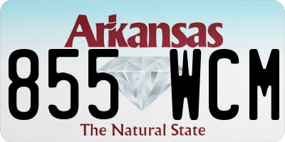 AR license plate 855WCM