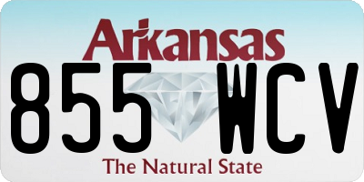 AR license plate 855WCV