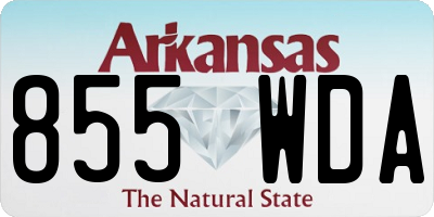 AR license plate 855WDA