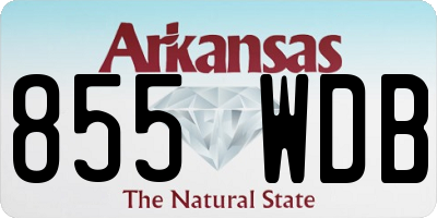 AR license plate 855WDB
