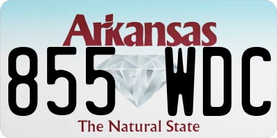 AR license plate 855WDC