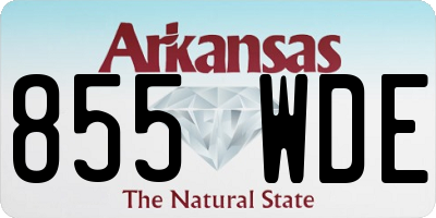 AR license plate 855WDE