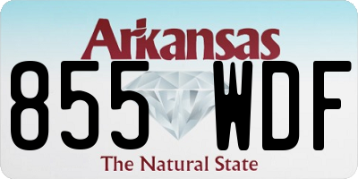 AR license plate 855WDF