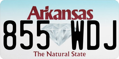 AR license plate 855WDJ