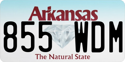 AR license plate 855WDM