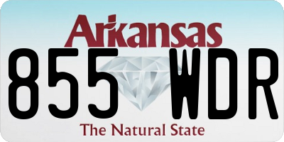 AR license plate 855WDR