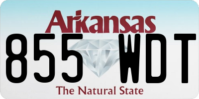 AR license plate 855WDT