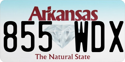 AR license plate 855WDX