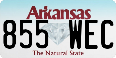 AR license plate 855WEC